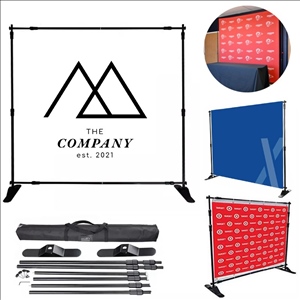 8' X 8' Adjustable Step And Repeat Backdrop Banner Stand